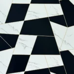 Revestimiento de pared efecto 3D - Blanco y Negro