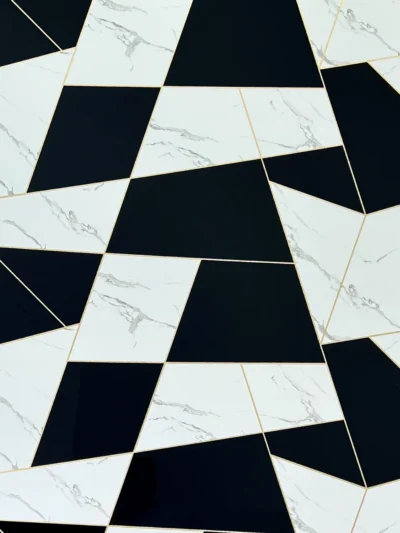 Revestimiento de pared efecto 3D - Blanco y Negro