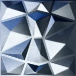 comprar revestimiento de pared con formas geométricas plateadas