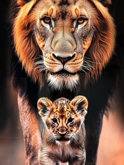 Revestimiento de pared efecto 3D - Lion