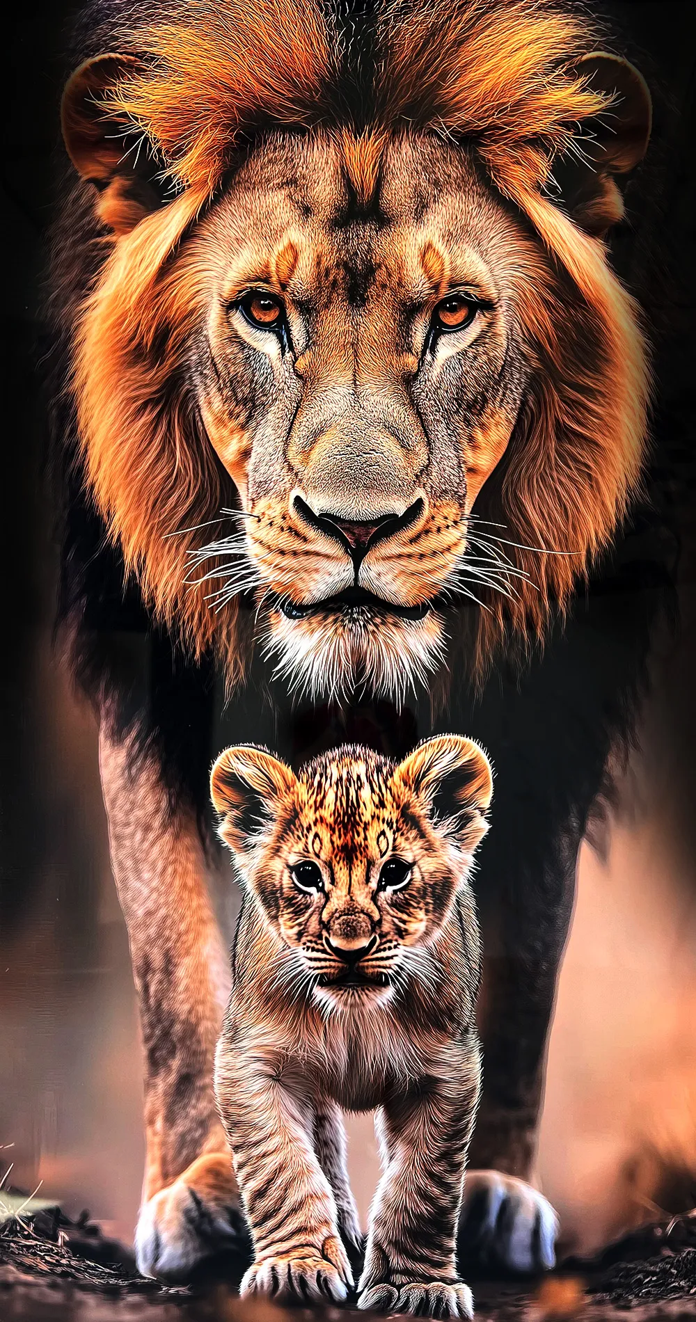 Revestimiento de pared efecto 3D - Lion