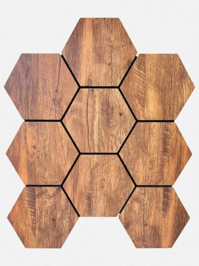 listón de madera hexagonal
