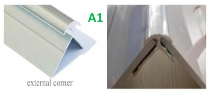 perfiles en angulo para revestimientos de pared