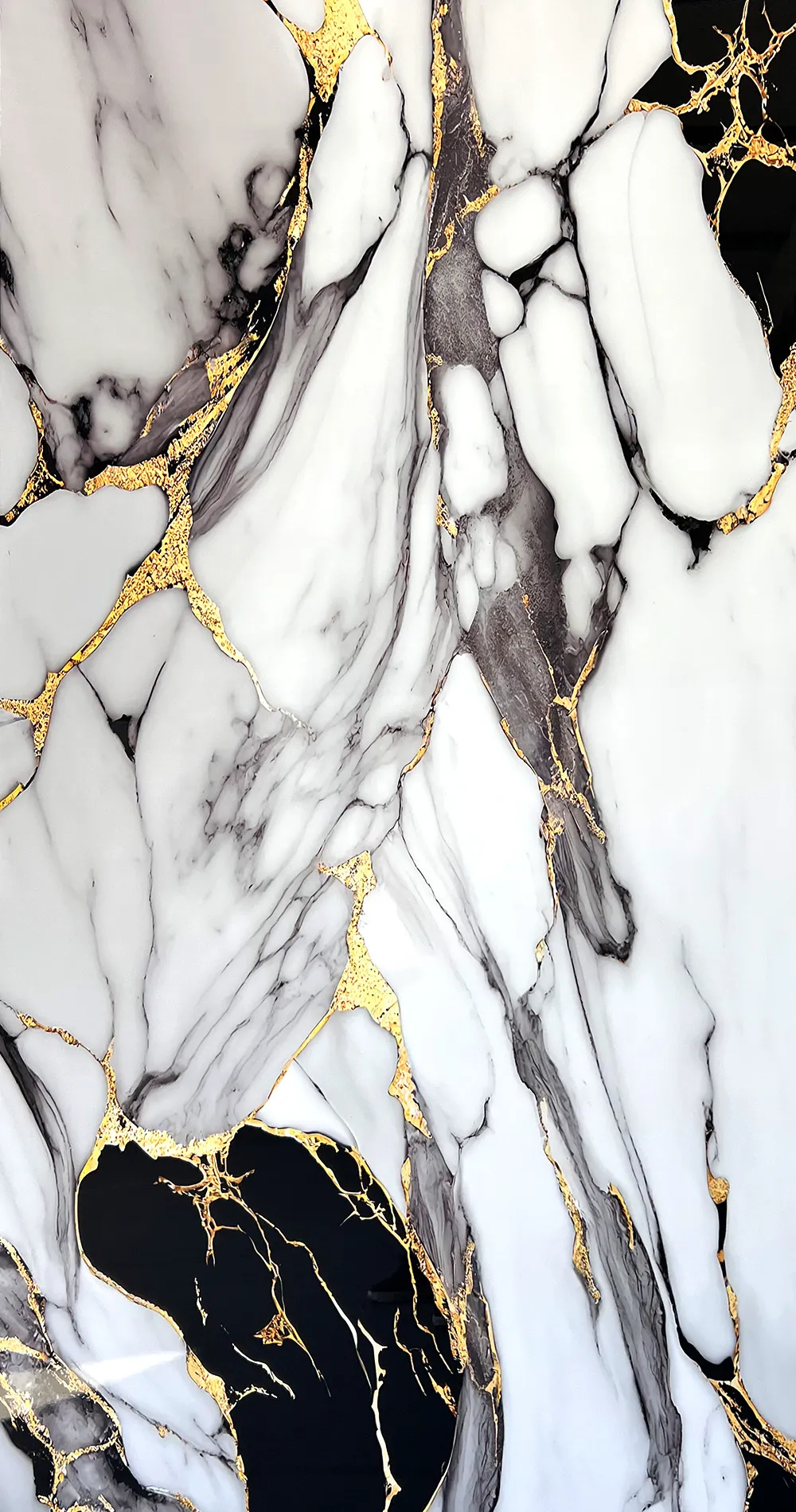 Revestimiento decorativo efecto 3D - Marmol Dorado y Negro
